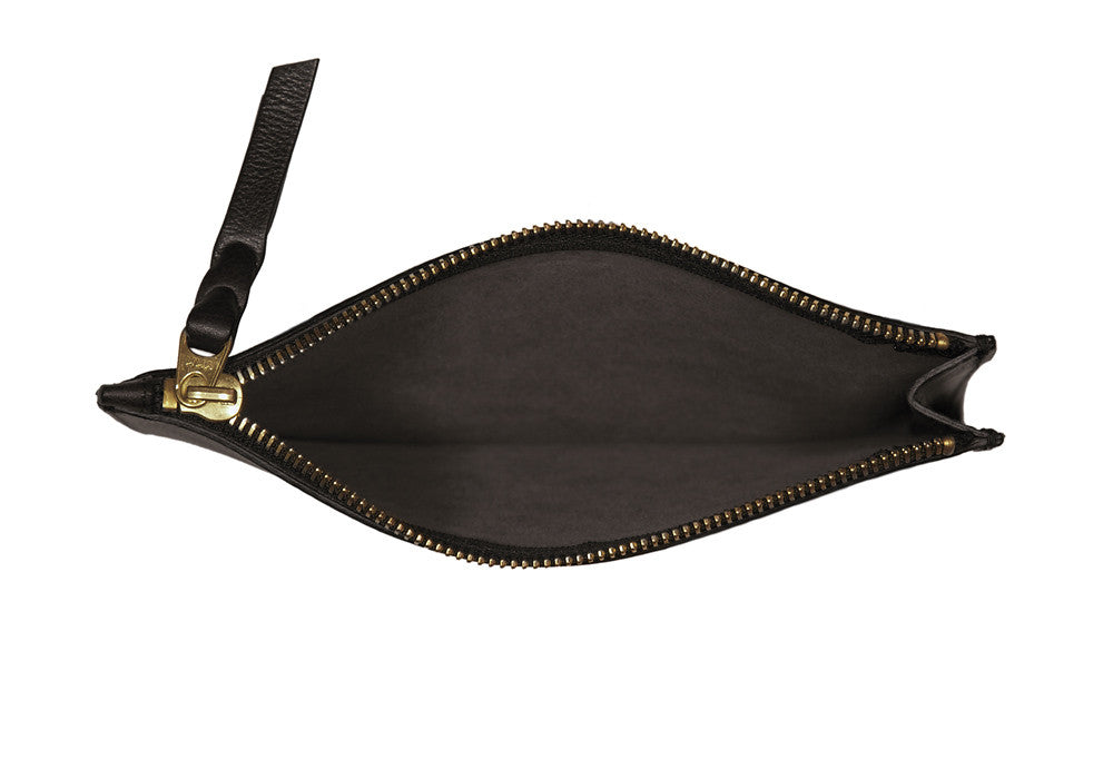 Inner Leather View of No. 8 Pouch Chocolate